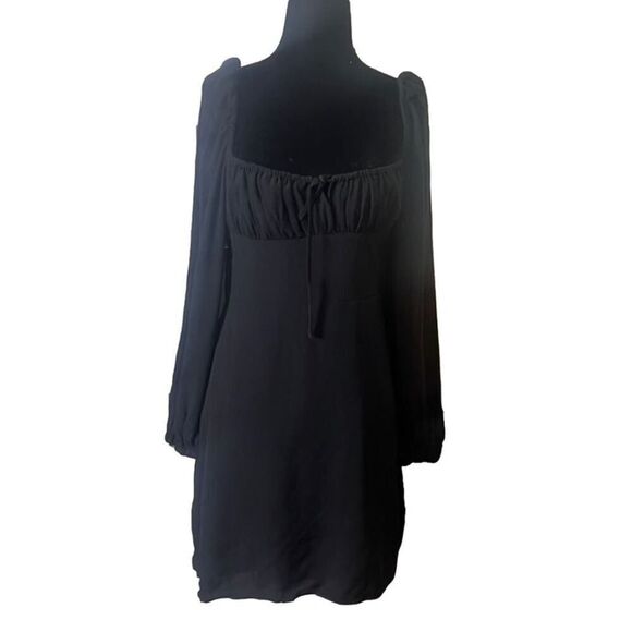 ARITZIA SUNDAY’S BEST DELIAH  BLACK NWT‎ MINI DRESS SIZE L - Picture 1 of 10